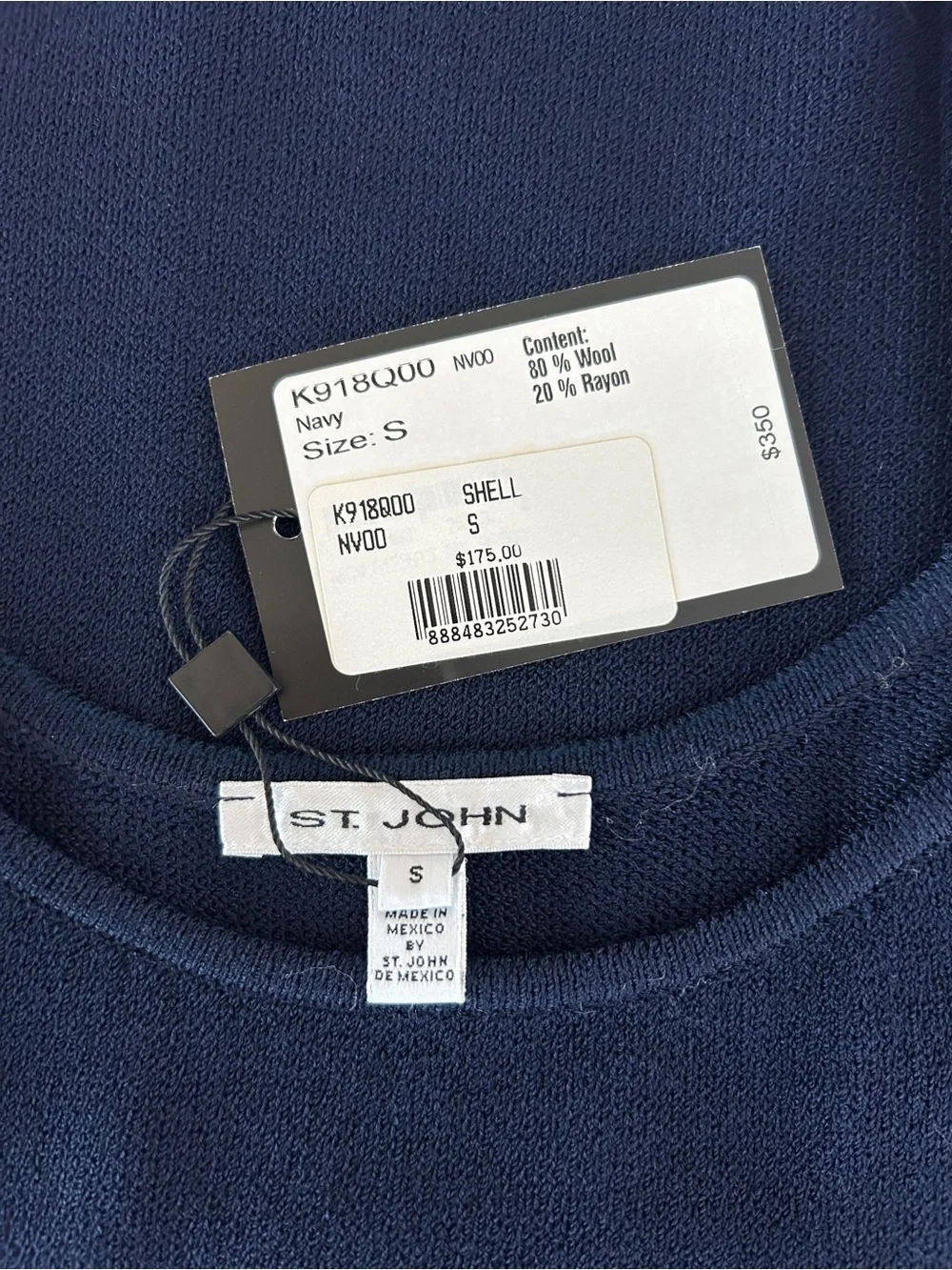 St. John Collection Navy Santana Knit Tank & Pants Set NWT 2 Piece Size 4 Small